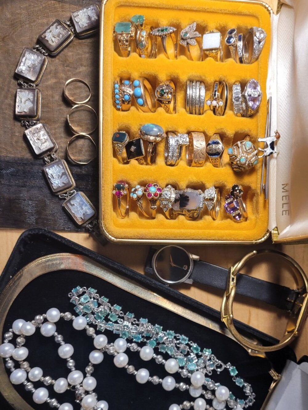 Antique Vintage Jewelry Opal Emerald Ruby Bloodstone Etc. My Personal Collection